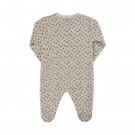 Fixoni Nattdrakt Baby Langermet Med fot Dyreprint Off White (Kun str 68) thumbnail