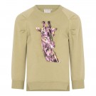 Minymo Genser Barn Langermet Sweat Giraff Gray Green thumbnail