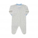 Fixoni Nattdrakt Baby Langermet Med glidelås og fot Lt. Blue thumbnail