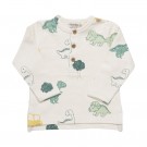 Minymo Genser Baby Langermet Sweat Dinosaurprint Birch (Kun str 56, 68 og 74) thumbnail