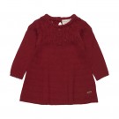 Minymo Kjole Baby Langermet Strikket Liten Bomull Ull Rio Red (Kun str 74) thumbnail