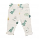 Minymo Bukse Baby Sweat Dinosaurprint Birch thumbnail