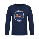 Minymo T-skjorte Barn Langermet 3D Gravemaskinprint Dark Navy (Kun str 104, 116 og 122) thumbnail