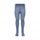 Minymo Strømpebukse Barn Med fot Rib 2-pack Blue Melange thumbnail
