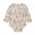 Celavi Ullbody Baby Ull Bambus Bjørneprint China Blue (Kun str 60, 70 og 100) thumbnail
