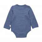 Celavi Ullbody Baby Ull Bambus Ensfarget Bjørneprint China Blue (Kun str 70, 80 og 100) thumbnail