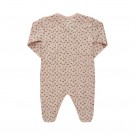Fixoni Nattdrakt Baby Langermet Med fot Dyreprint Soft Rose (Kun str 62 og 68)  thumbnail