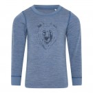 Celavi Ullgenser Barn Ull Bambus Bjørneprint China Blue thumbnail