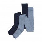 Minymo Ull Strømpebukser Barn Rib 2-pack Dark Navy thumbnail