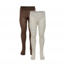 Minymo Strømpebukse Barn Med fot Rib 2-pack Thrush thumbnail