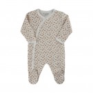 Fixoni Nattdrakt Baby Langermet Med fot Dyreprint Off White (Kun str 68) thumbnail