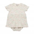 Minymo Kjole Baby Kortermet Med Body Rib White Swan (Kun str 56, 62 og 68) thumbnail