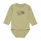 Minymo Body Baby Langermet Dyreprint Gray Green (Kun str 62, 68, 74 og 80) thumbnail
