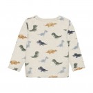 Minymo T-skjorte Baby Langermet Sweat Dinosaur Beige Melange thumbnail