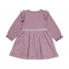 Minymo Kjole Baby Langermet Tyll Glitter Grapeshake (Kun str 56 og 68) thumbnail
