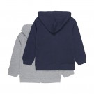 Minymo Jakke Sweat Barn 2-pack med hette Greymelange thumbnail