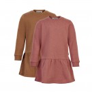 Minymo Kjole Barn Langermet Sweat 2-pack Canyon Rose (Kun str 104 og 116) thumbnail