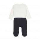 Minymo Heldrakt Baby Langermet Vest Sløyfe Collegiate Blue  thumbnail