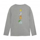 Minymo T-skjorte Barn Langermet Pocémon Light Grey Melange (Kun str 104, 116 og 128) thumbnail