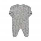 Fixoni Nattdrakt Baby Langermet Med fot Dyreprint Baby Blue thumbnail