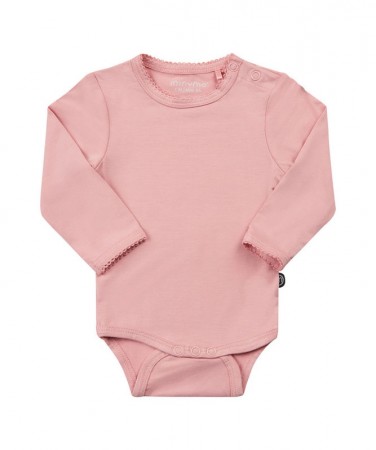 Minymo Body Baby Langermet Bambus Misty Rose (Kun str 56 og 80)
