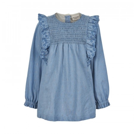 Minymo Kjole Barn Langermet Cloud Blue (Kun str 116)