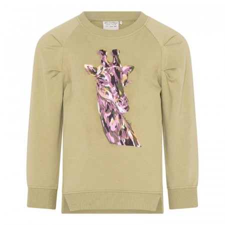 Minymo Genser Barn Langermet Sweat Giraff Gray Green