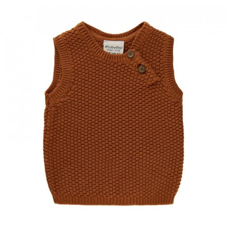 Minymo Vest Baby Strikket Glazed Ginger (Kun str 56, 62 og 68)