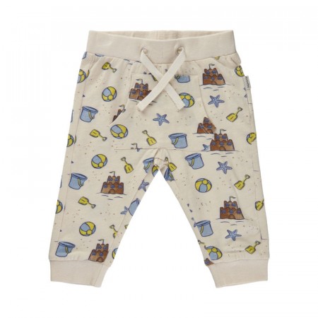 Minymo Bukse Baby Strandprint White Swan