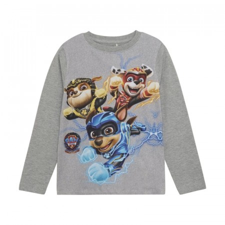 Minymo T-skjorte Barn Langermet Paw Patrol Grey Melange