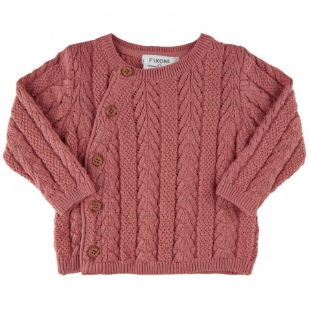 Fixoni Cardigan Baby Strikket Old Rose