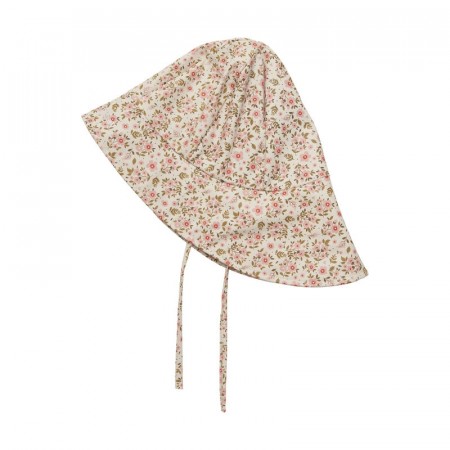 Celavi Regnhatt Barn Uforet Knyting Blomsterprint Rose Cloud (Kun str 100)