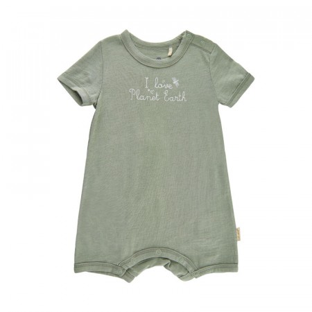 Celavi Heldrakt Baby Kortermet Ull Sommer Desert Sage (Kun str 70 og 90)
