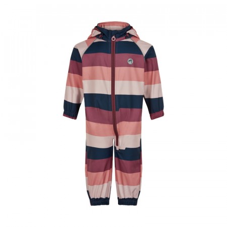 Minymo Softshelldress Barn Striper Roan Rouge (Kun str 74 og 92)