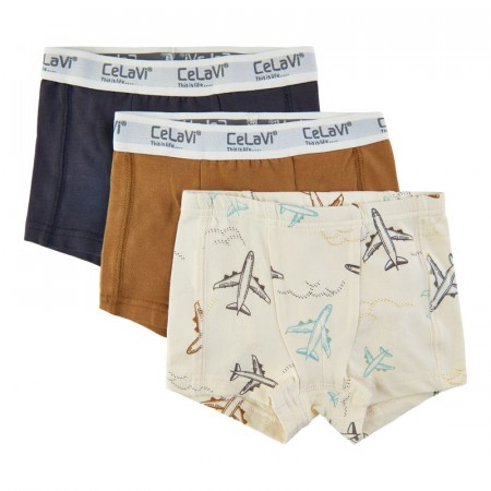 Celavi Boxer Barn 3-pack Chipmunk (Kun str 120 og 140)