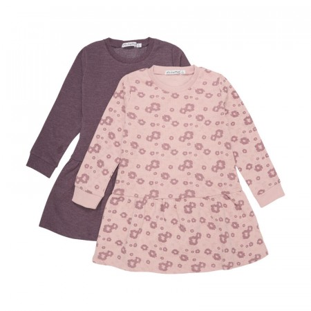 Minymo Kjole Sweat Barn 2-pack Misty Rose