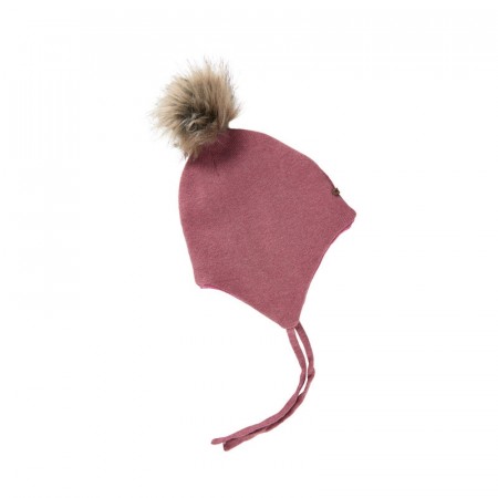 Minymo Lue Baby Med dusk og knyting Strikket Ull Bomull Mesa Rose