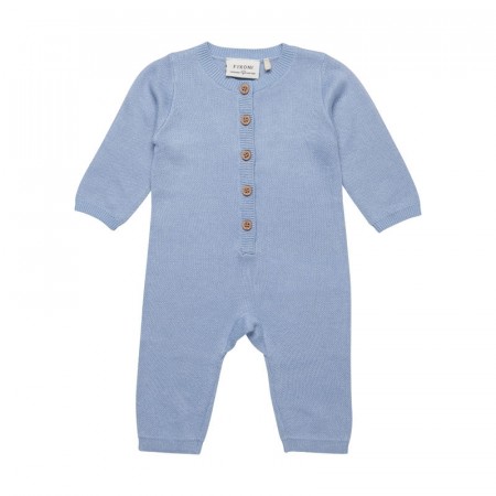 Fixoni Heldrakt Baby Strikket Bambus Blue Fog (Kun str 68 og 74)