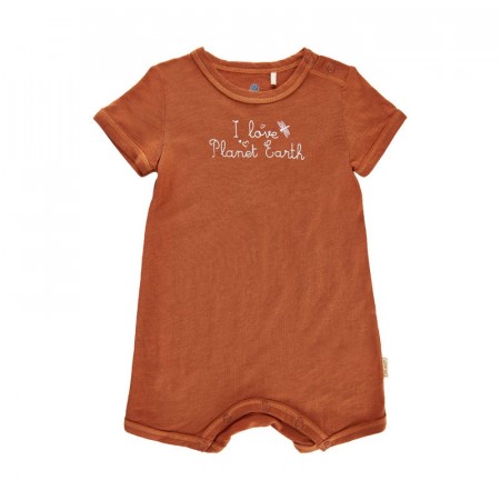Celavi Heldrakt Baby Kortermet Ull Sommer Bombay Brown (Kun str 70)
