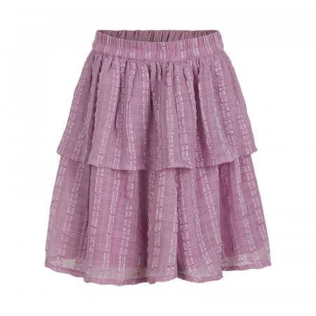 Creamie Skjørt Barn Chiffon Ruter Lavender Mist (Kun str 104, 110, 116 og 128)
