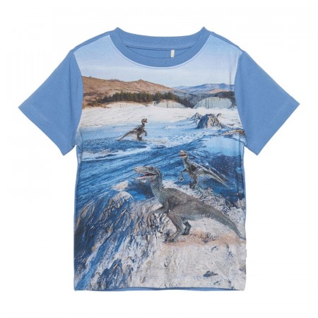Minymo T-skjorte Barn Kortermet Dinosaurprint Riviera (Kun str 92, 98 og 110) 