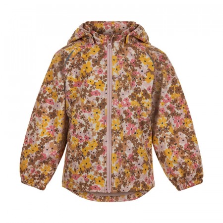Minymo Softshelljakke Barn Blomster Rose Smoke (Str 86)