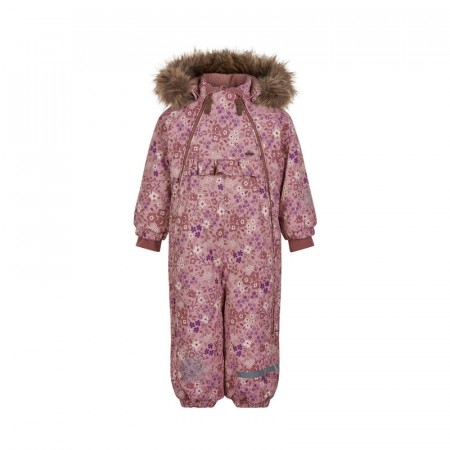 Minymo Vinterdress Barn Med hette Blomsterprint Zephyr (Kun str 80)
