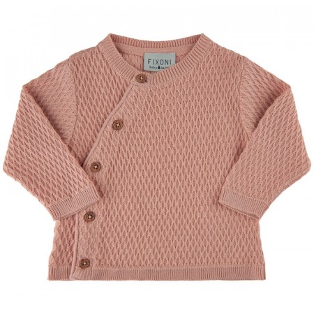 Fixoni Cardigan Baby Strikket Evening Sand (Kun 74 og 80)