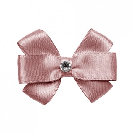 Prinsessefin Hårsløyfe Marietta med Swarovski krystall Antique Mauve
