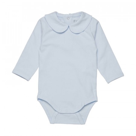 Fixoni Body Baby Langermet Krage Ballad Blue (Kun str 56 og 74)