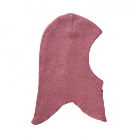 Minymo Ullbalaclava Barn Ull Bomull Strikket Ensfarget Mesa Rose