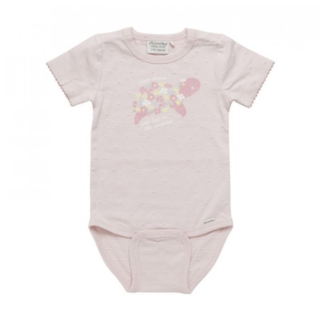 Minymo Body Baby Kortermet Jacquard Peach Whip