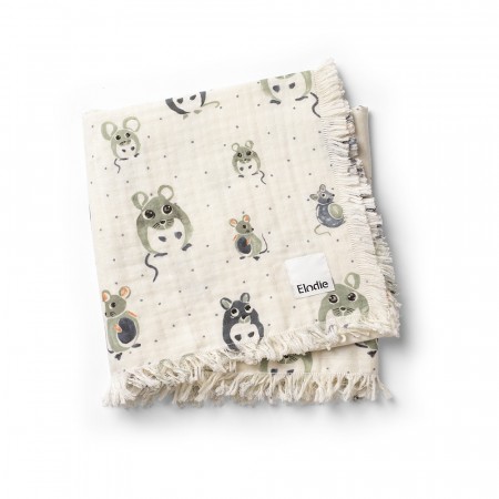 Elodie Teppe Baby Myk Bomull Forest Mouse (Kun 1 stk igjen)