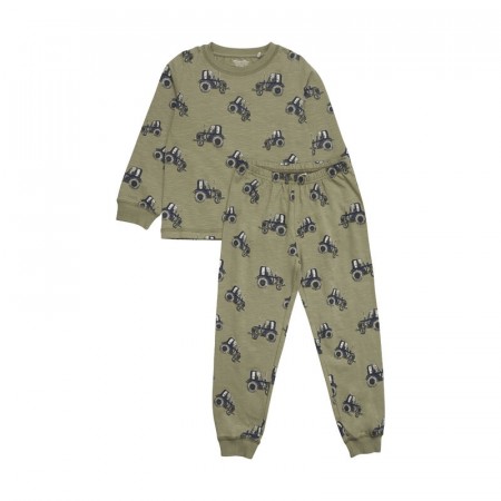 Minymo Pyjamas sett Barn Langermet Traktor Aloe (Kun str 92, 98 og 122)